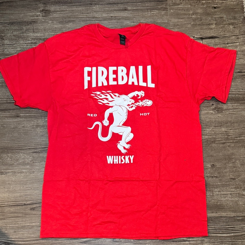 Red Gildan Fireball T shirt